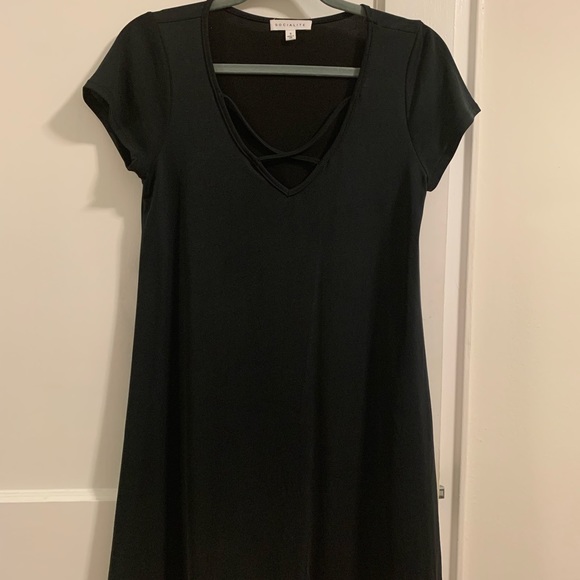 Black Socialite Shift Dress, size small - Picture 1 of 4